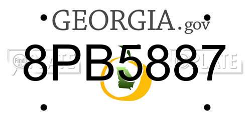 8PB5887 Georgia License Plate