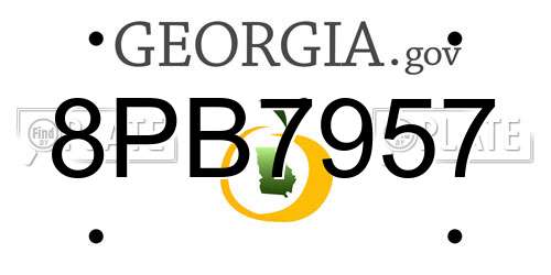 8PB7957 Georgia License Plate