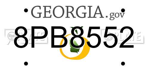 8PB8552 Georgia License Plate