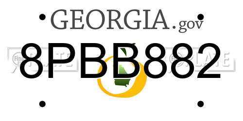 8PBB882 Georgia License Plate