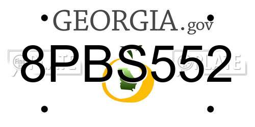 8PBS552 Georgia License Plate