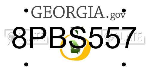 8PBS557 Georgia License Plate