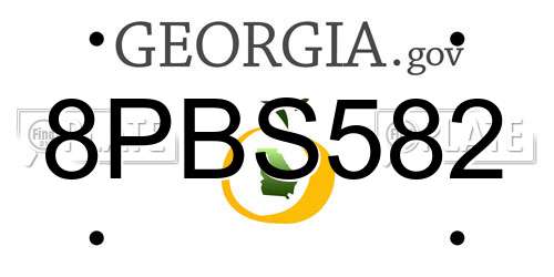 8PBS582 Georgia License Plate