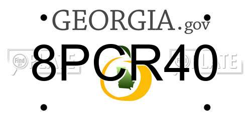 8PCR40 Georgia License Plate
