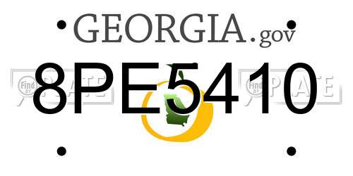 8PE5410 Georgia License Plate