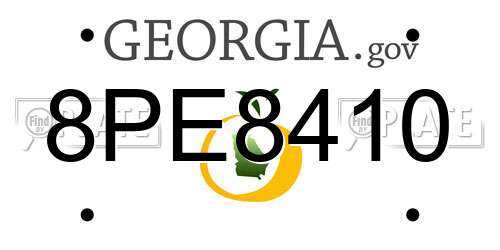 8PE8410 Georgia License Plate