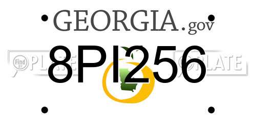8PI256 Georgia License Plate