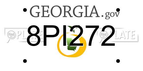 8PI272 Georgia License Plate