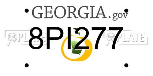 8PI277 Georgia License Plate