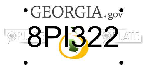8PI322 Georgia License Plate