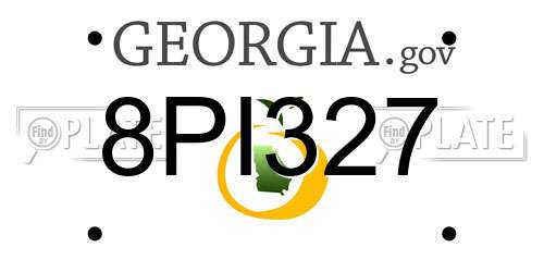 8PI327 Georgia License Plate