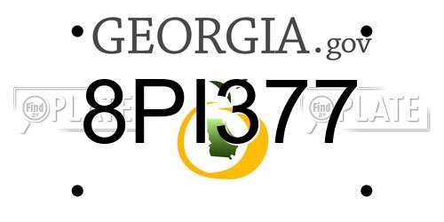 8PI377 Georgia License Plate