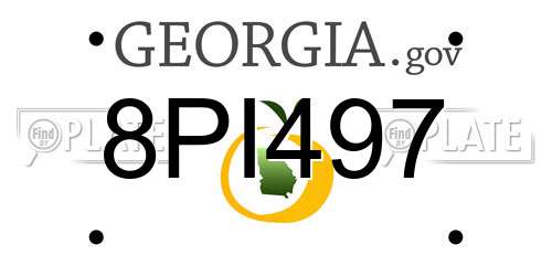 8PI497 Georgia License Plate