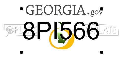 8PI566 Georgia License Plate