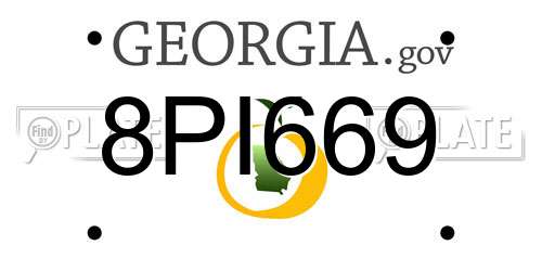 8PI669 Georgia License Plate