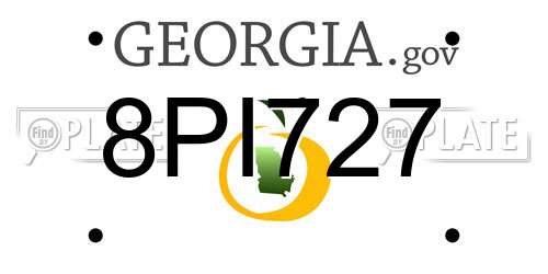 8PI727 Georgia License Plate
