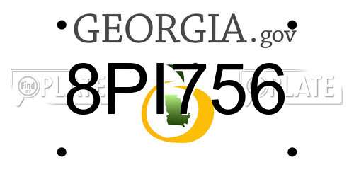 8PI756 Georgia License Plate