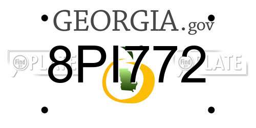 8PI772 Georgia License Plate