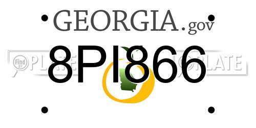 8PI866 Georgia License Plate