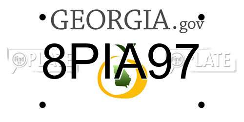 8PIA97 Georgia License Plate