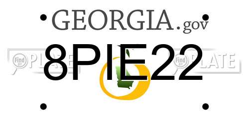 8PIE22 Georgia License Plate