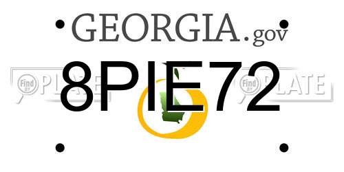 8PIE72 Georgia License Plate