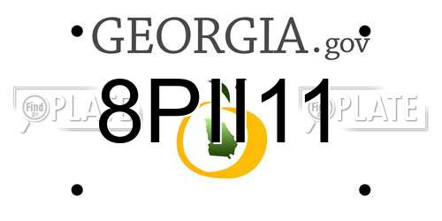 8PII11 Georgia License Plate