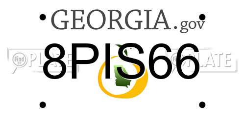 8PIS66 Georgia License Plate