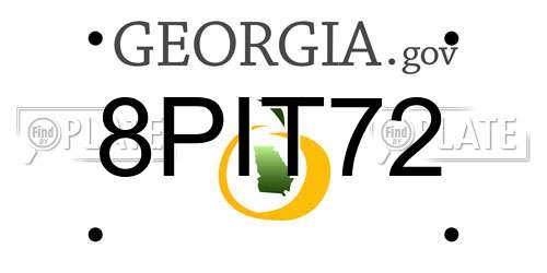 8PIT72 Georgia License Plate