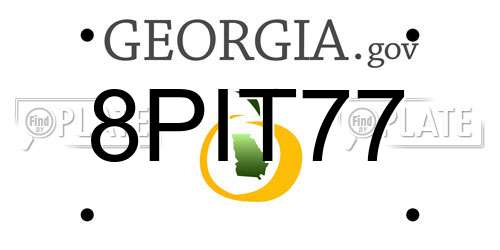 8PIT77 Georgia License Plate