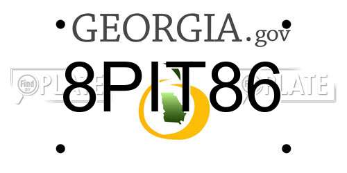 8PIT86 Georgia License Plate