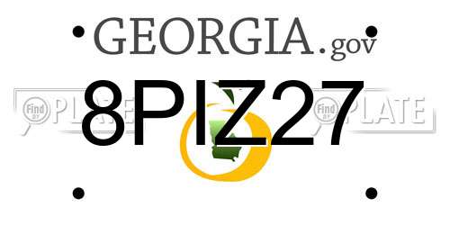8PIZ27 Georgia License Plate