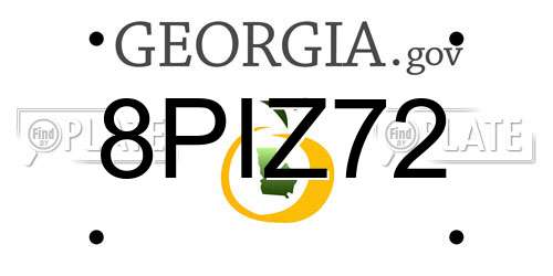 8PIZ72 Georgia License Plate