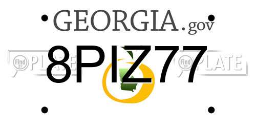 8PIZ77 Georgia License Plate