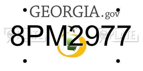 8PM2977 Georgia License Plate