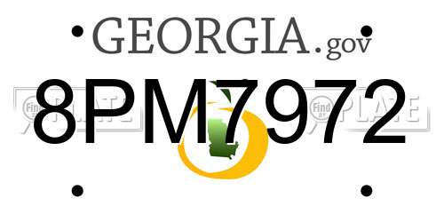 8PM7972 Georgia License Plate