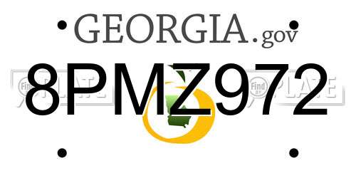 8PMZ972 Georgia License Plate