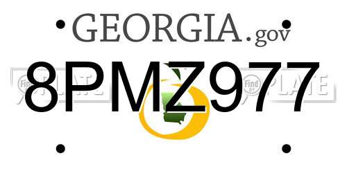 8PMZ977 Georgia License Plate