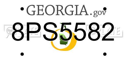 8PS5582 Georgia License Plate