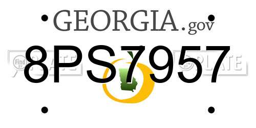 8PS7957 Georgia License Plate
