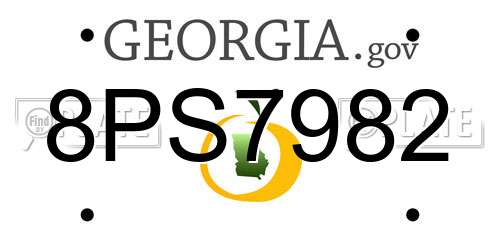 8PS7982 Georgia License Plate