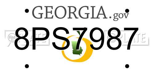 8PS7987 Georgia License Plate
