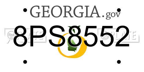 8PS8552 Georgia License Plate