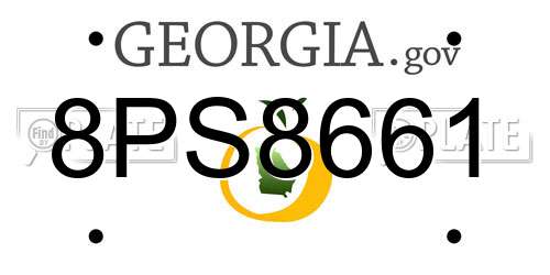 8PS8661 Georgia License Plate