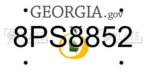 8PS8852 Georgia License Plate