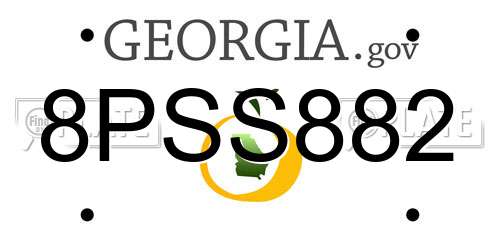 8PSS882 Georgia License Plate