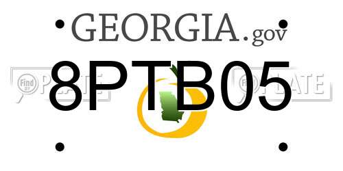 8PTB05 Georgia License Plate