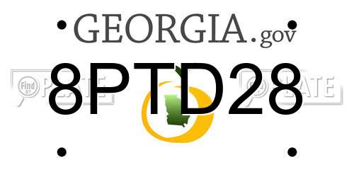 8PTD28 Georgia License Plate