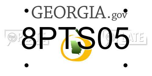 8PTS05 Georgia License Plate