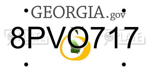 8PVO717 Georgia License Plate